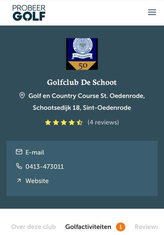 probeer_golf Welcome to the club  - Golfclub de Schoot